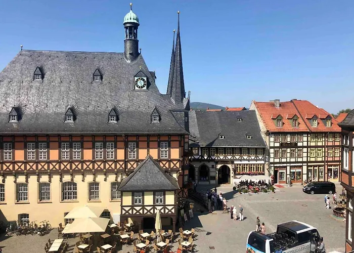 Maisonette Am Markt - Schlossblick - Wlan+netflix 韦尼格罗德